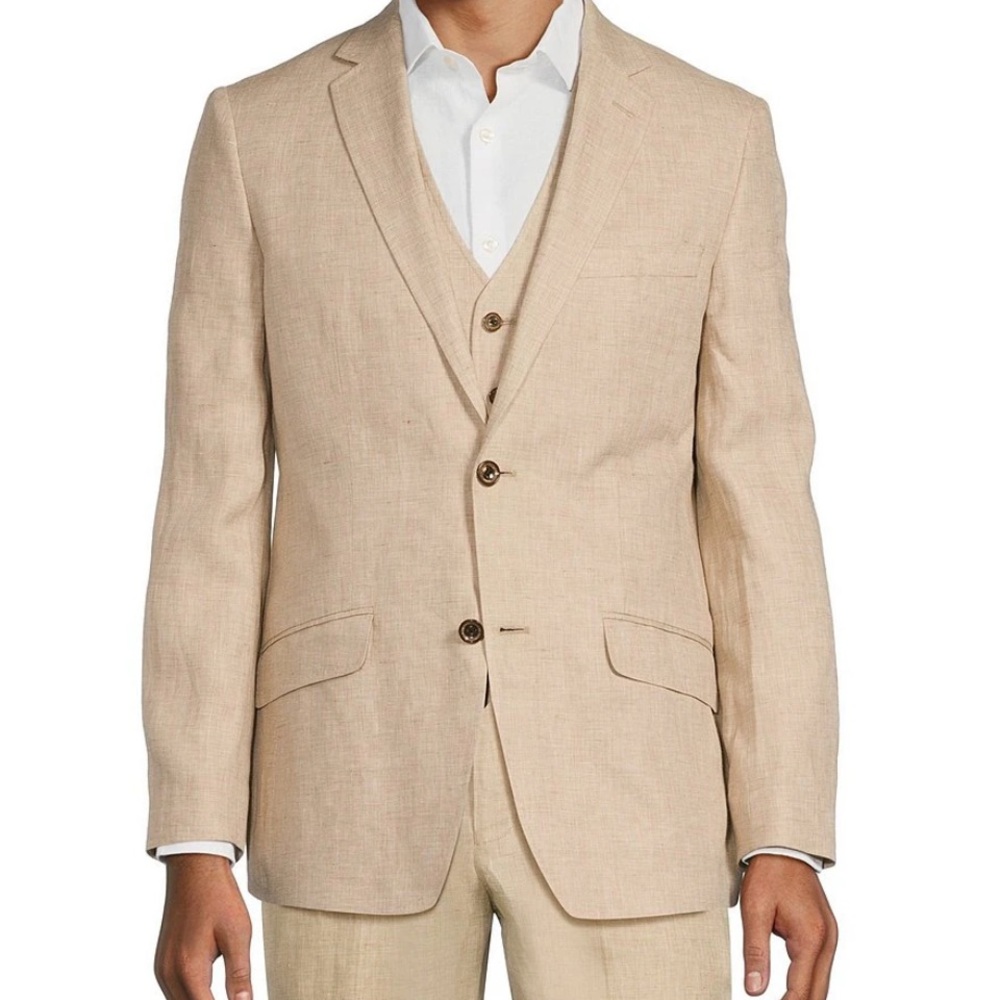 Baird McNutt MURANO suit blazer linen slim fit S worn once jacket preppy wedding